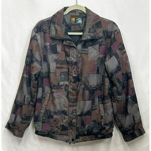 Vintage Forresters Gore-Tex Abstract Pattern Jacket S pockets Fullzip‎